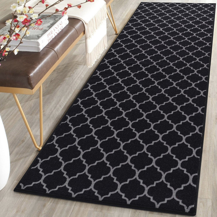 Medium Black Printed Rug 70c110cm